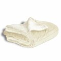 Kd Bufe 50 x 60 in. Micro Mink Sherpa Throw Blanket, Creme KD2802540